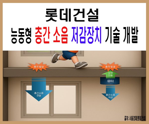 [부동산 #43] 롯데건설, 능동형 층간소음 저감장치 기술 개발.jpg